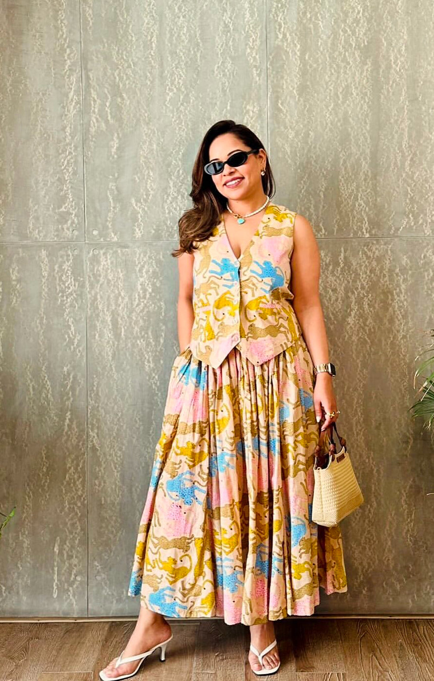 Corfu Skirt And Waistcoat Set