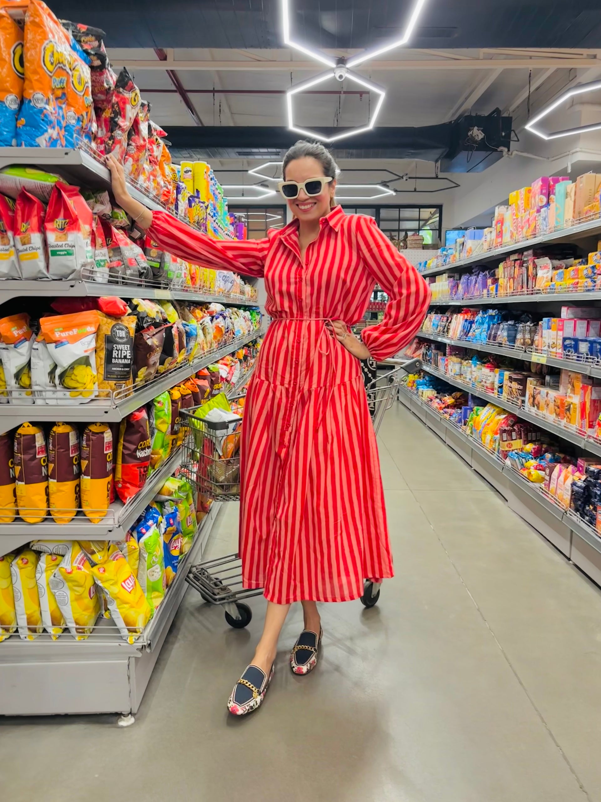 warehouse candy stripe midi dress Candy Stripe Midi Dress
